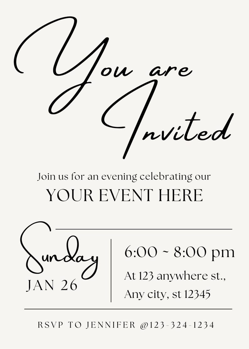 Modern Business Invitation Canva Template, Grand Opening, Digital You ...