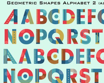 The Lettering Vault Volume 3 : Geometric Shapes Alphabet Font Colorful Vector Lettering & Design Tools (PDF)