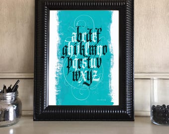 Double Stroke Calligraphy Art Actual Print