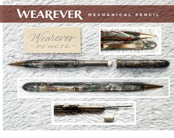 Grey and Burgundy marblized Wearever Mechanical Pencil