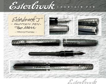Dawn Gray (Gray II) Esterbrook  ‘J’ Single Jeweled Late Transitional Fountain Pen