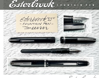 A Black  Double Jeweled Esterbrook “SJ” Pen