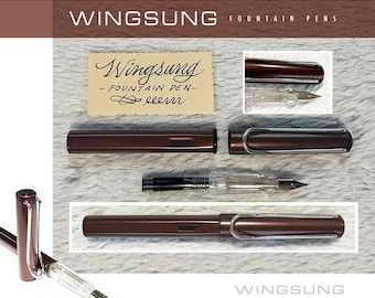 Wingsung Dark Brown cartridge fill Fountain Pen