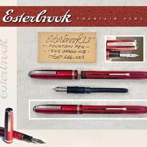 Nice Dubonnet Red Esterbrook ‘LJ’ Double Jeweled Fountain Pen