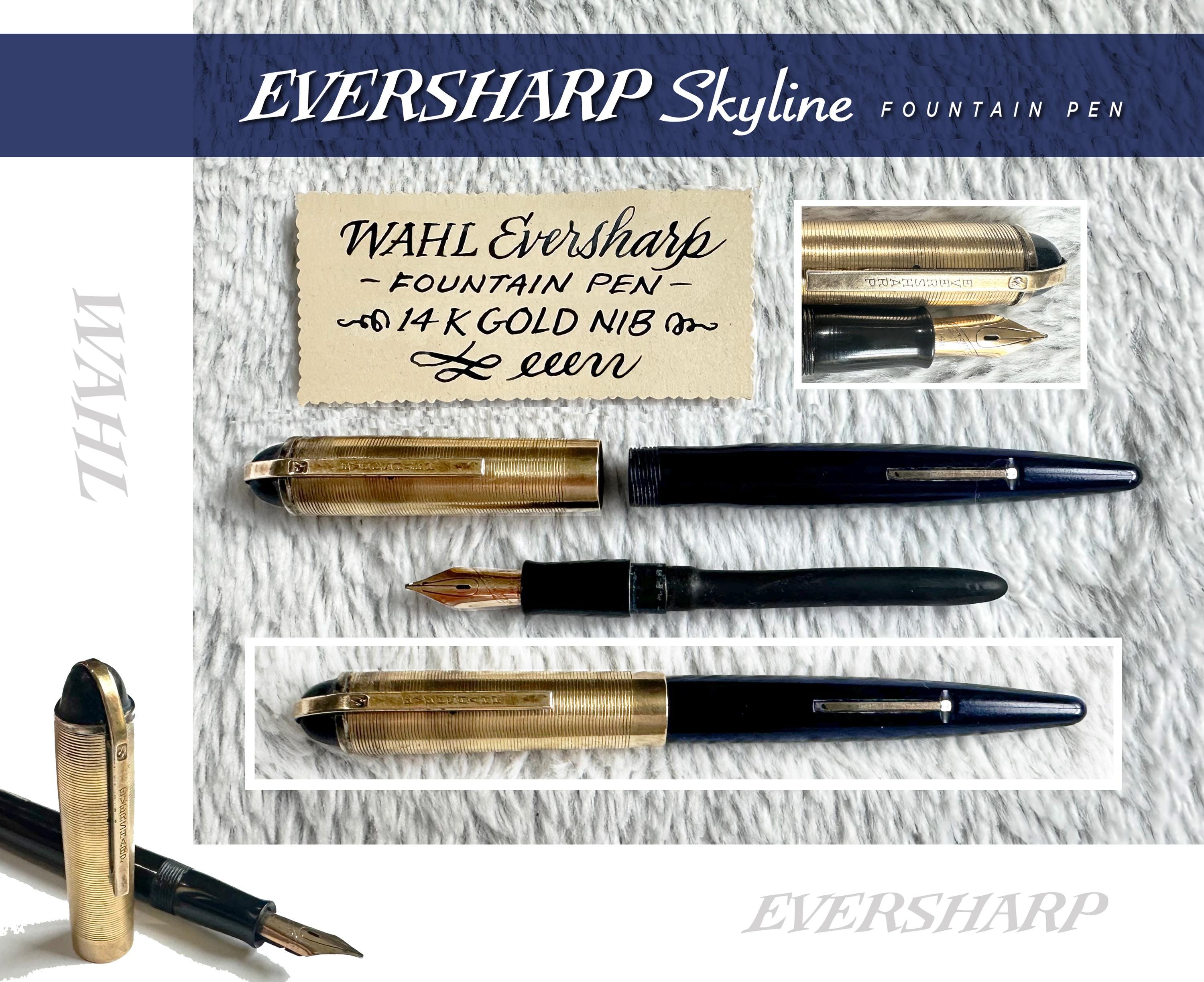 Vintage Eversharp Skyline Fountain Pen: 1/10 24K Gold-filled Cap