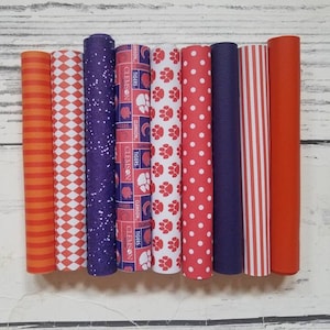 faux Leather Sheets Clemson fake leather to make teardrop earrings hair bows orange & purple buffalo plaid tigers SC football paws Tiger