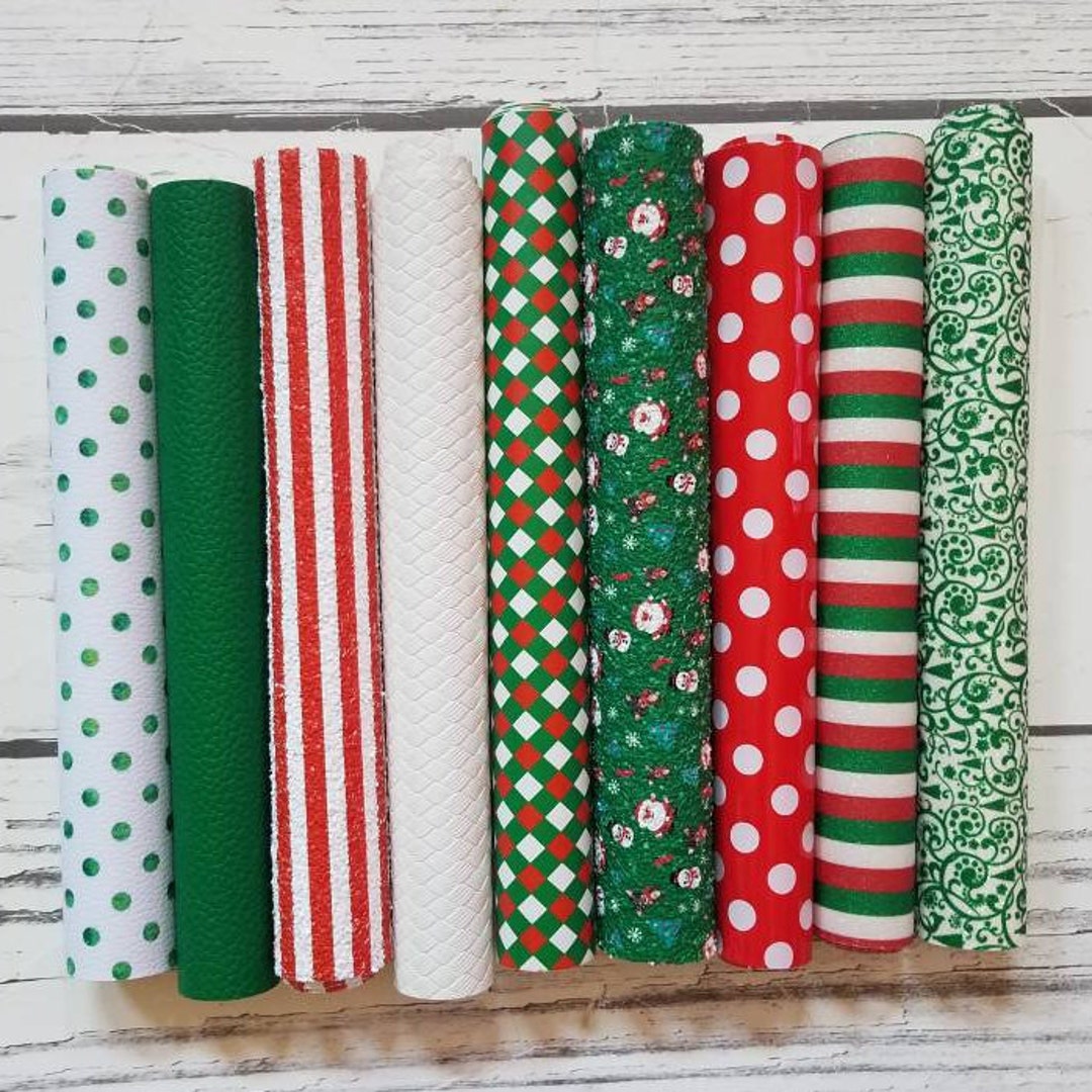 Faux Leather Sheets CHRISTMAS Fake Leather to Make Earrings Hair Bows