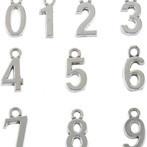 Sports Number Charms Etsy