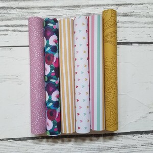 Hojas de Cuero Sintético Paquete de 6 falsos para hacer aretes lazos troquelados manualidades Flores rosas malva