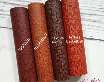 Football  Leather - BASKETBALL faux Leather faux leather bow making material Earring  DIY leather craft material Sports
