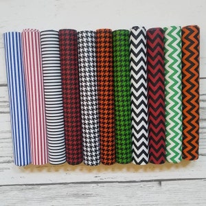 faux Leather Sheets 8x11 Pattern fake leather to make earrings bows die cut crafts Houndstooth Chevron Stripes leather crafting Hounds