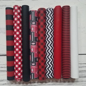 faux Leather Sheets College Football fake leather to make earrings hair bows die cut crafts Razorback helmet plaid chevron blackred stripe