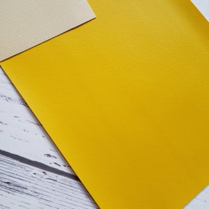 faux Leather Sheets Smooth Solid Colors fake leather to make earrings bows embroidery vinyl 19 colors available green orange yellow & more yellow