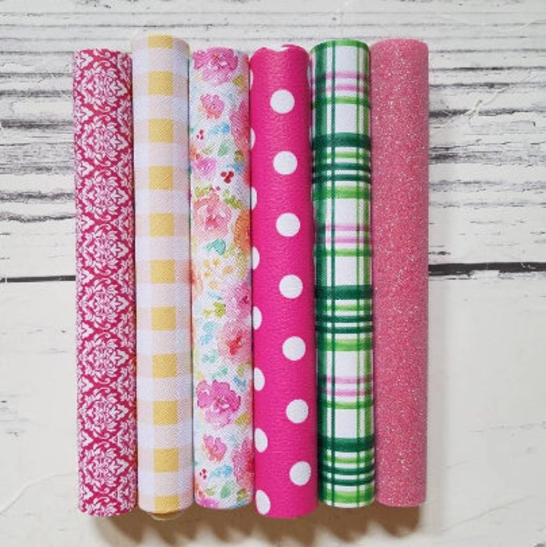 Faux Leather Sheets Pink Green Fake Leather to Make Earrings Etsy