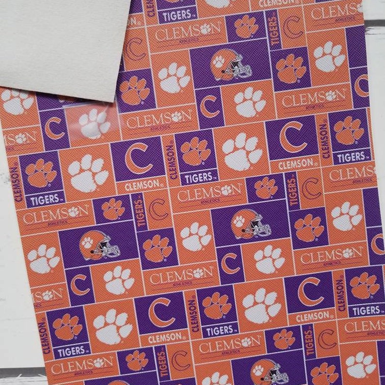 Faux Leather Sheets Clemson fake leather to make teardrop Etsy