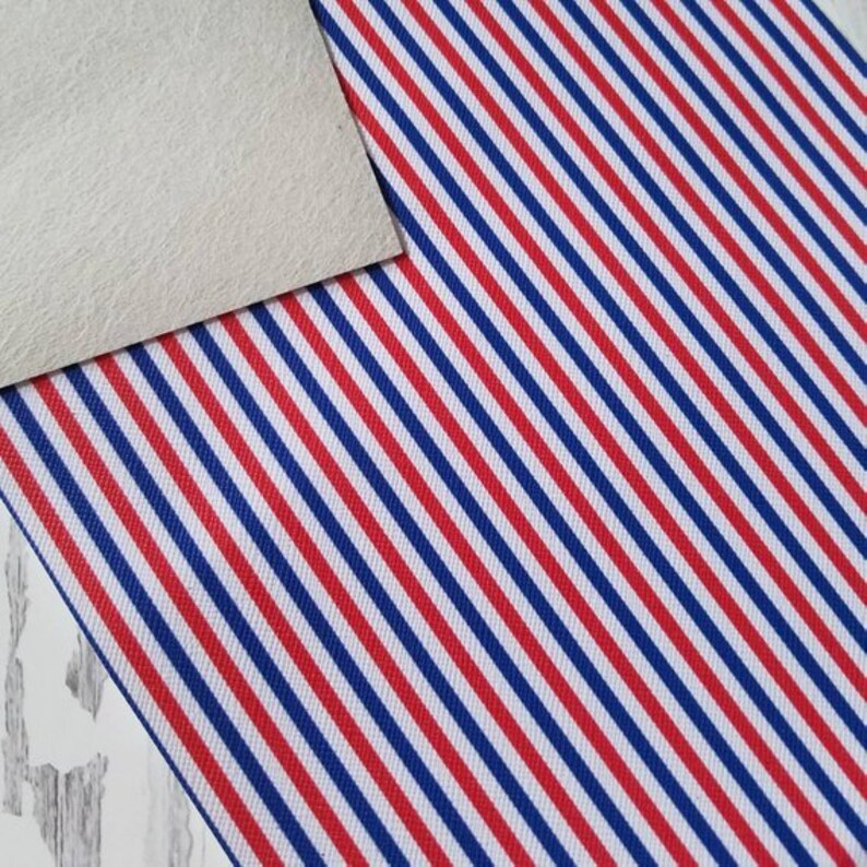 faux Leather Sheets fake to make earrings hair bows die cut crafts Professional Baseball Team Red Royal Blue White Stripes Dodgers
