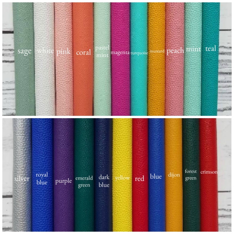 Faux Leather Sheets SOLID Colors 8x12 Fake Leather to Make Etsy UK