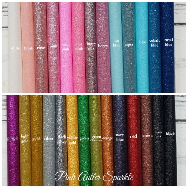 GLITTER Sheets 7.75"x12.75" 27 colors available - sparkle THIN fine glitter material to make earrings hair bows party decorations crafting