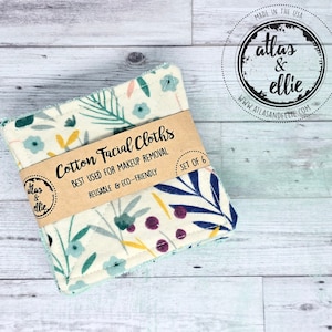 Floral Reusable Facial Cloths for Makeup Removal! Be more Eco-Friendly+ Sustainable! Order now!! Great gifts for Easter!