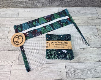 Reusable Woodland Facial Cloths with Matching Delicates Bag. Be more Eco-Friendly+ sustainable! Order now!! Great gifts or treat yourself!