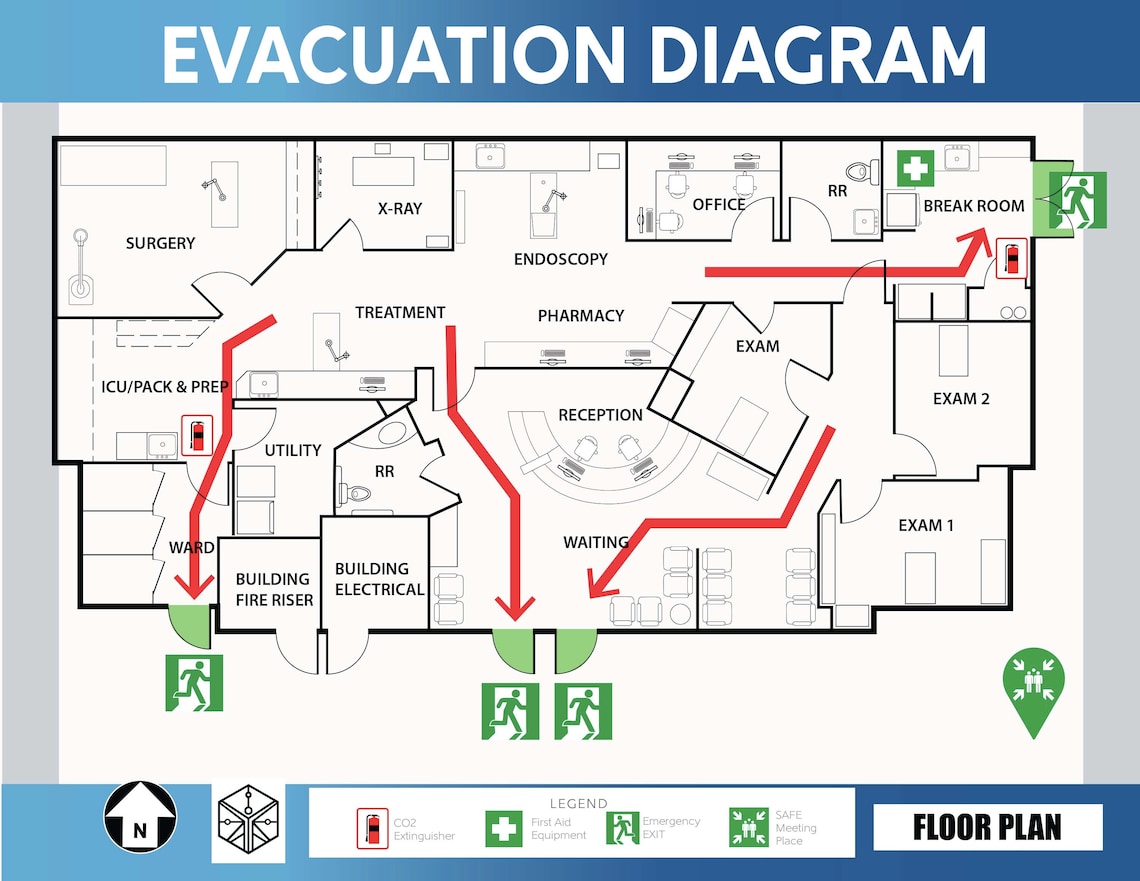 Evacuation Plan Emergency Response Personalized | Etsy