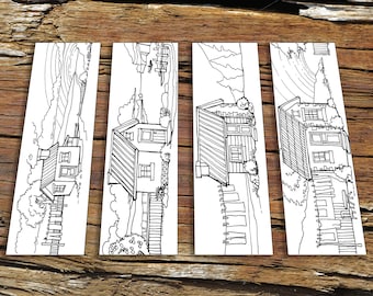 Countryside Life Coloring Bookmarks – Farm, Nature, Adventure Activity (4 Sets)