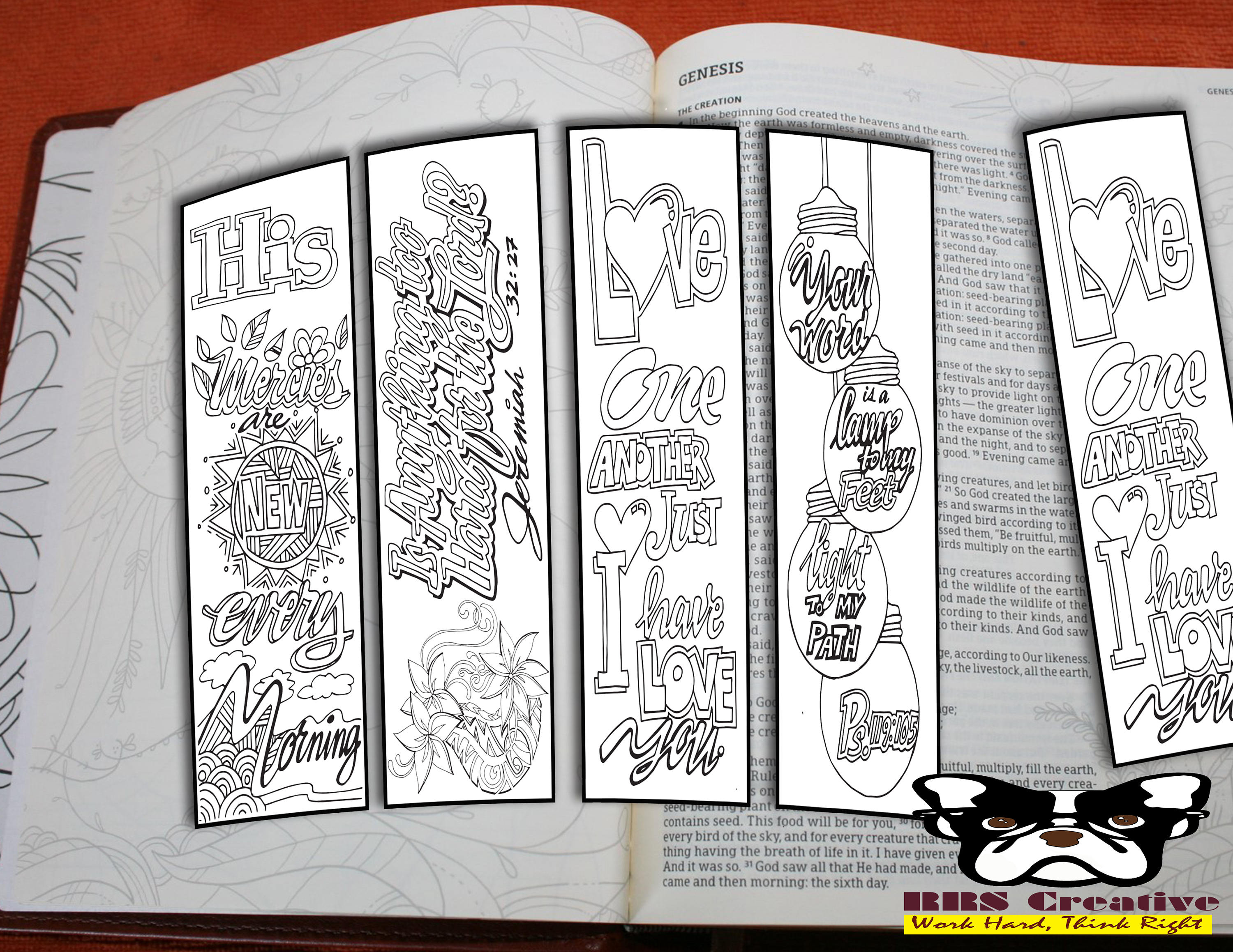 Unique DIY Bible Journal Coloring Bookmarks With Doodles and - Etsy