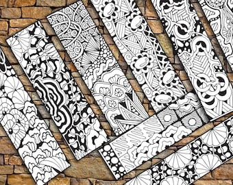 Unique Printable Coloring Bookmark set  Mandala Bible Journaling