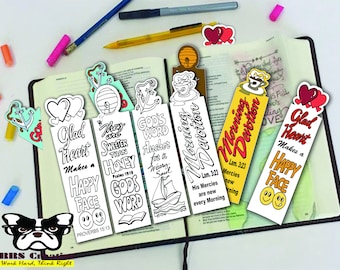 DIY Bible Journaling Bookmarks: Doodles and Designs (Digital Downloads, PDF Printable)