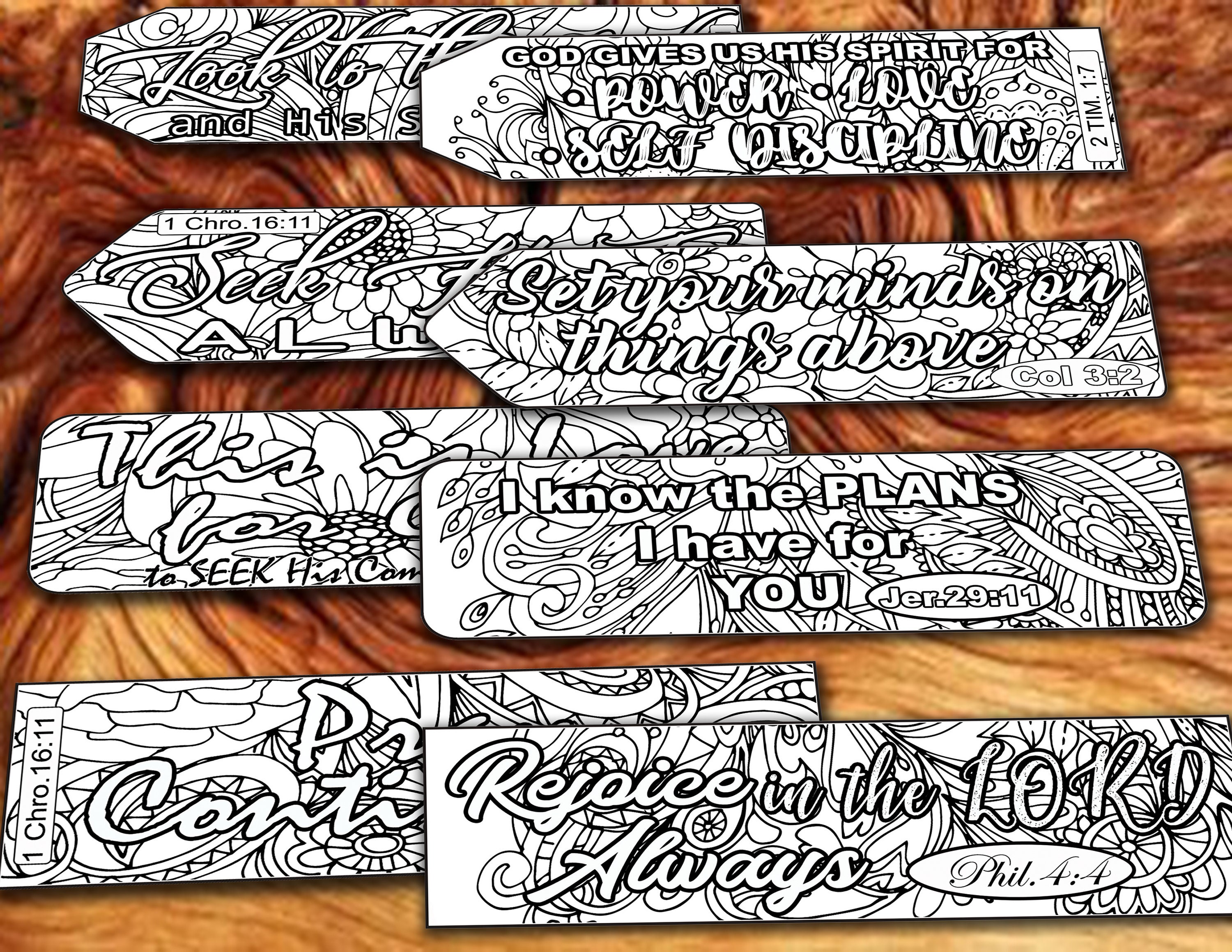 DIY Bible Journaling Coloring Bookmarks With Doodles Inspiring - Etsy