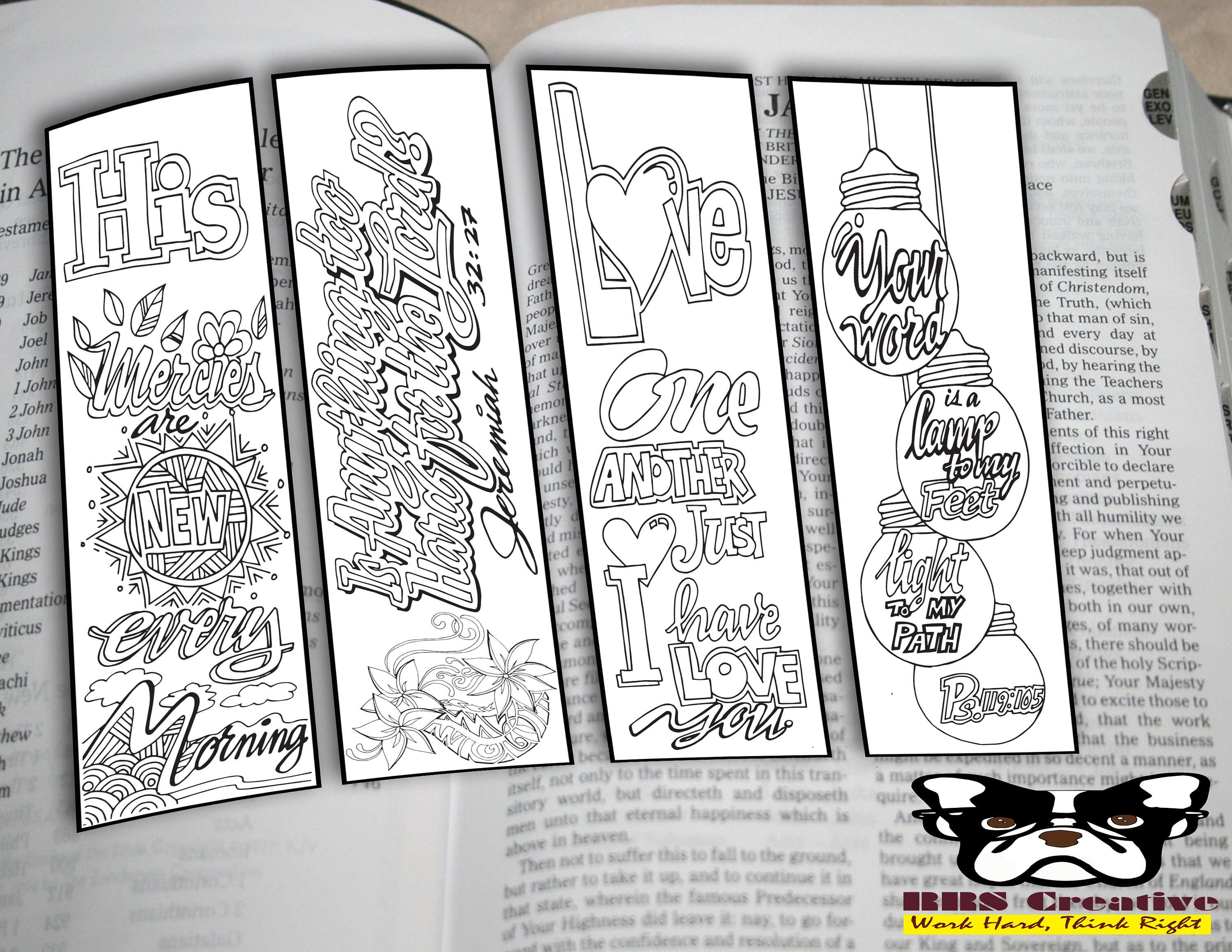 Unique DIY Bible Journal Coloring Bookmarks With Doodles and - Etsy