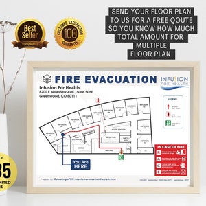 Evakuierungsdiagramm druckbare Feuerleiterplan-Notfallschild Ms.Meagan
