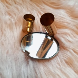 Lipstick Holder Jewel and enamel top mirror interior - Outskirts