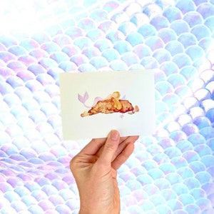 Carte Dreamy Mermaid • 100 % papier recyclé • aquarelle