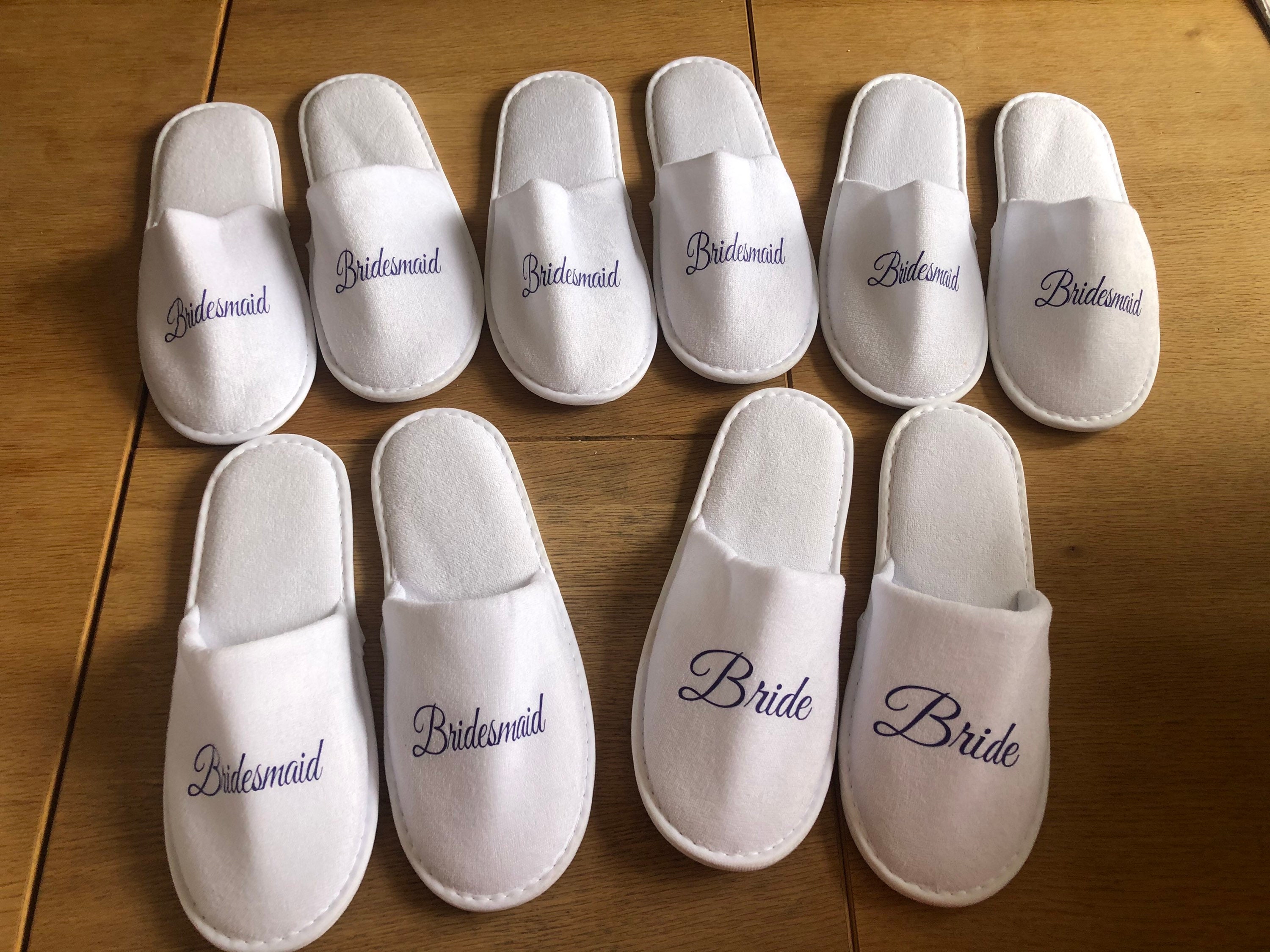 personalised wedding slippers