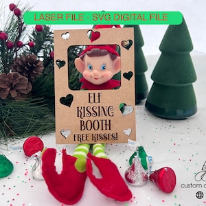DIGITAL Elf Prop Kissing Booth Keepsake Christmas Xmas Holiday SVG Laser Cut File Design DIY Glowforge accessories Elves
