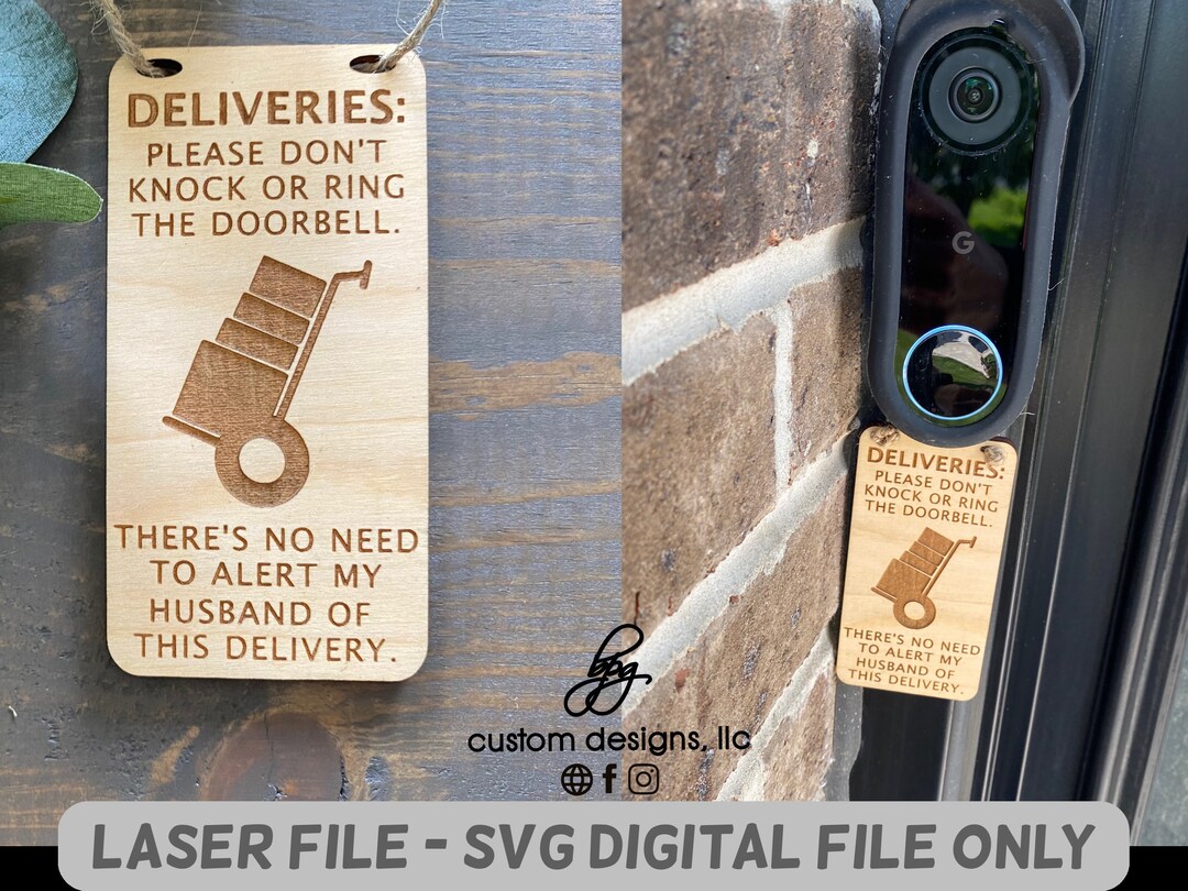 DIGITAL DOWNLOAD Deliveries Drivers Doorbell Husband Ring Dog Involved