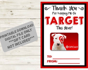 DIGITAL DOWNLOAD** PRINTABLE Teacher Appreciation Target Gift Card Holder Easy Gift End of Year School Special Money