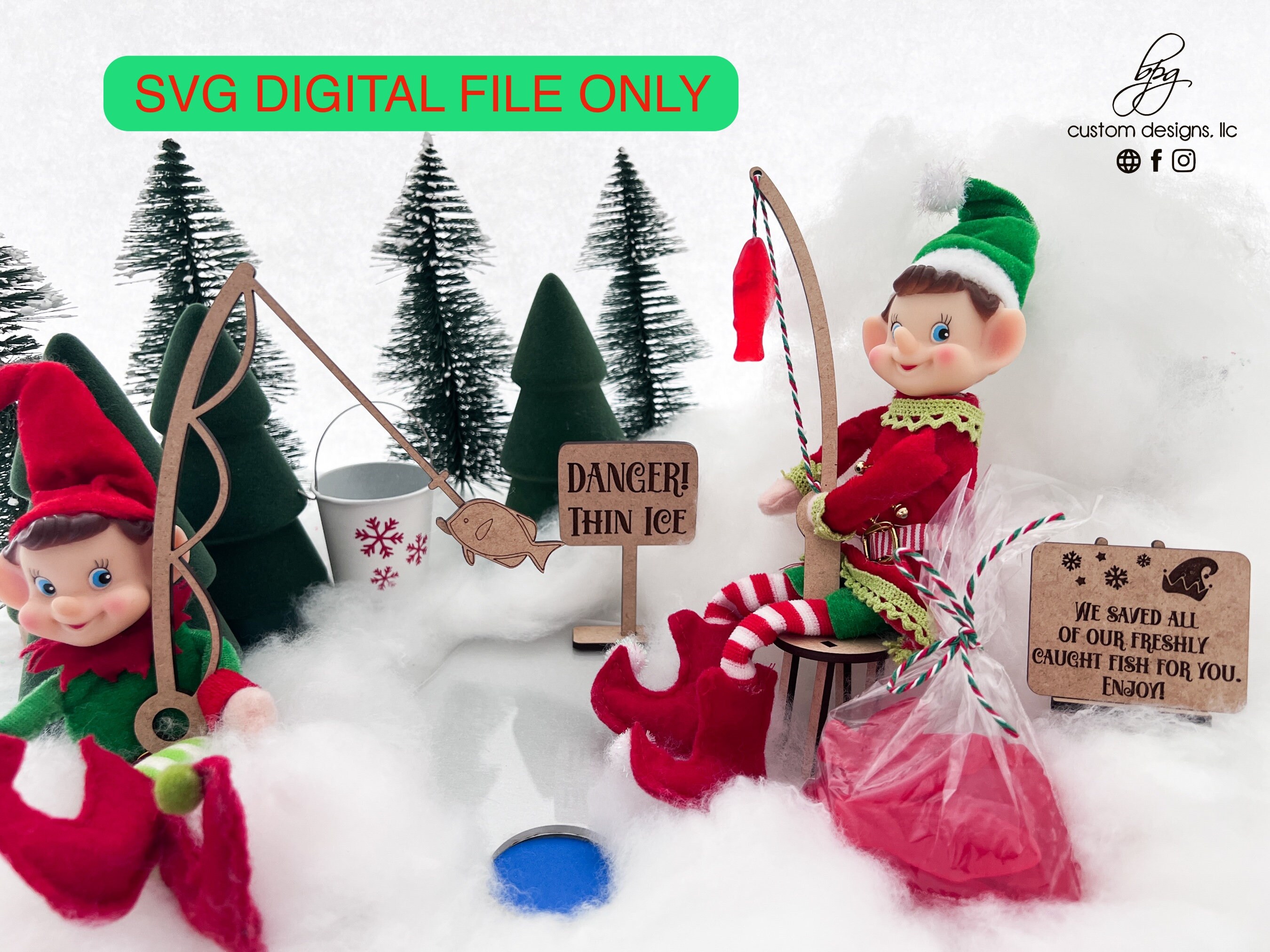 elf on the shelf fishing pole Rod Props & Accessories In Australia & New Zealand  My Magical Moments Elf on the Shelf Fishing