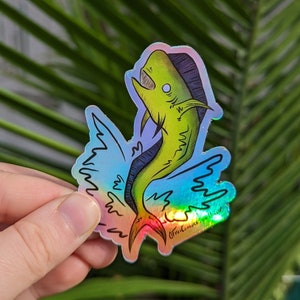 Holographic Mahi-mahi Sticker!