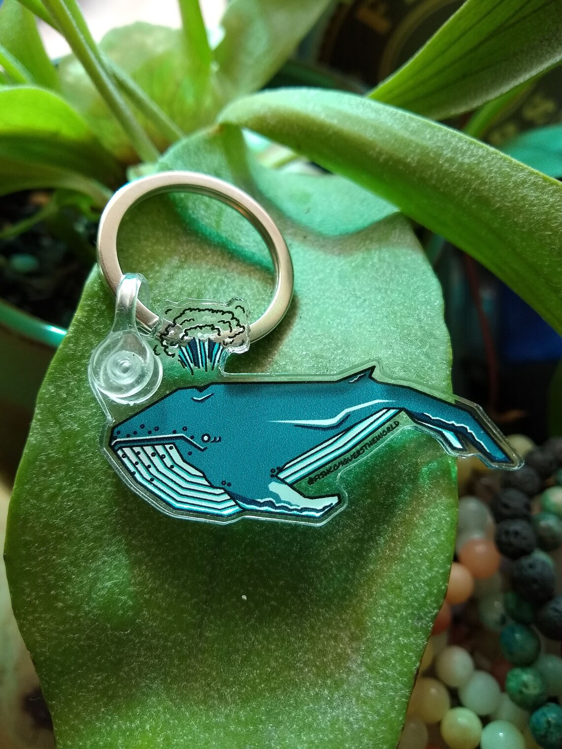 Blue Whale Keychain Etsy