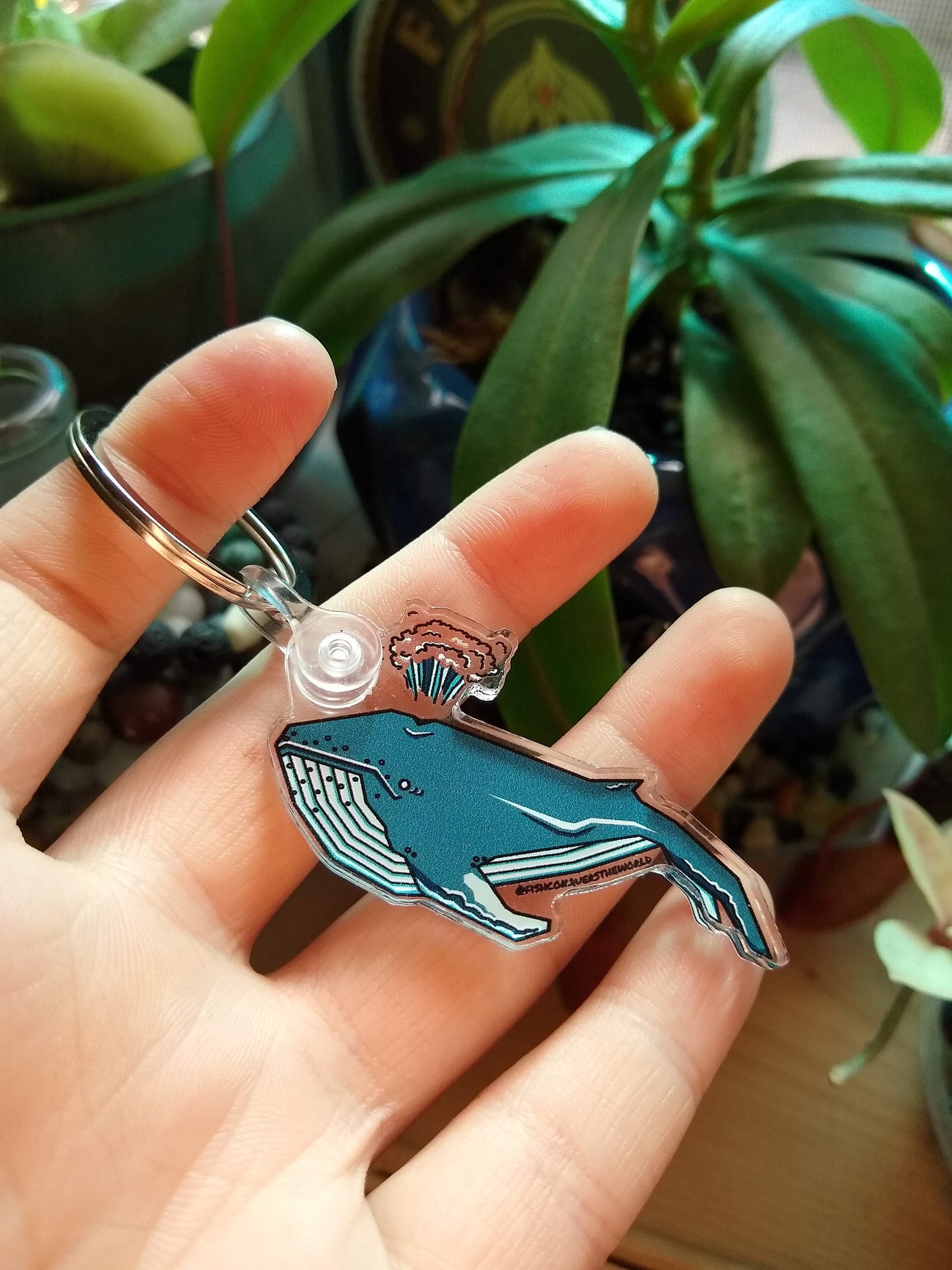 Whale Keychain 2 Blue Whale Acrylic Keychain with Etsy