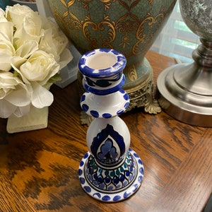 Amazing Polish style Candlestick in Peacock Pattern