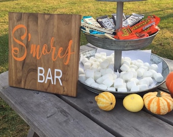 S'more Bar, S'more Sign, S'mores Bar Sign, Wedding S'more Bar Sign, Wedding S'more Sign, Wedding Sign, Wedding Sign, Wedding Decor, S'more