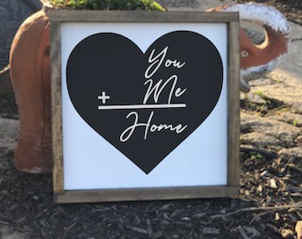 You Me Sign, Bedroom Decor, Bedroom Sign, Bedroom Wall Decor, You Me Home Sign, Wedding Sign, Wedding Decor, Anniversary Gift Idea, Sign