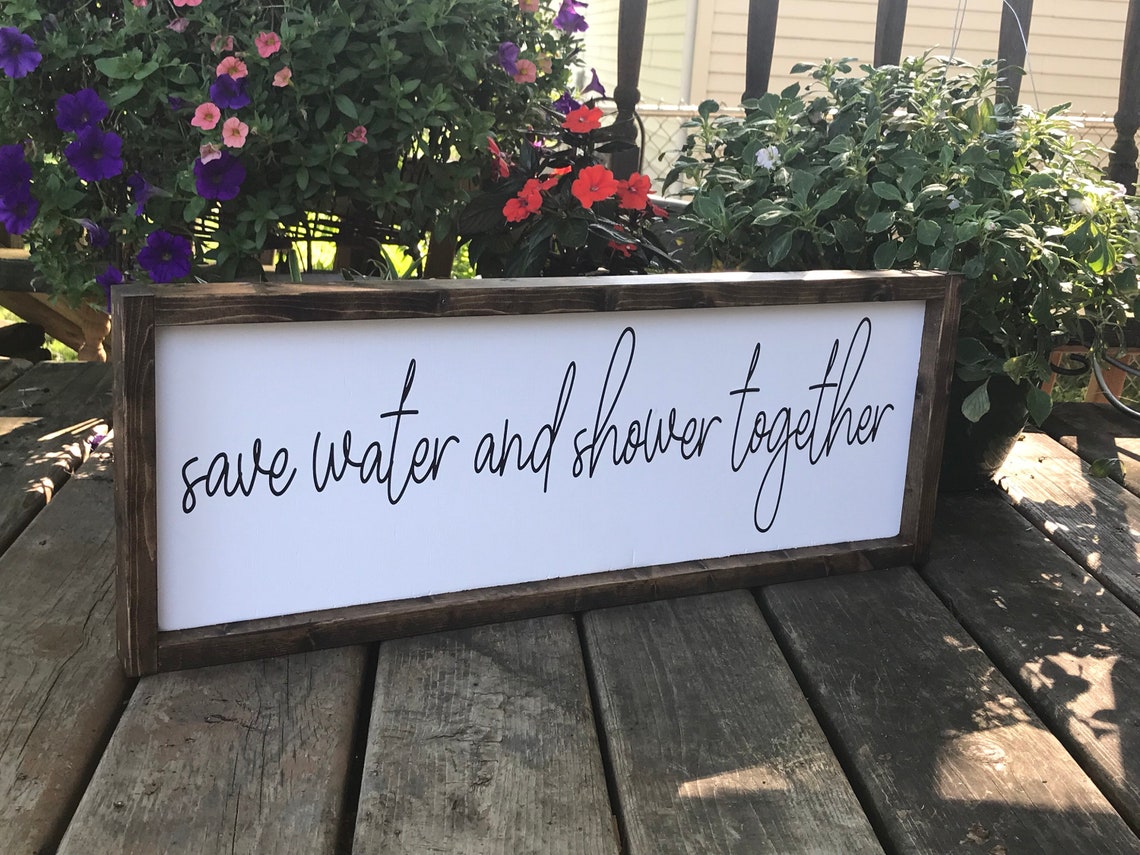 Save Water Shower Together Save Water Shower Together Sign - Etsy