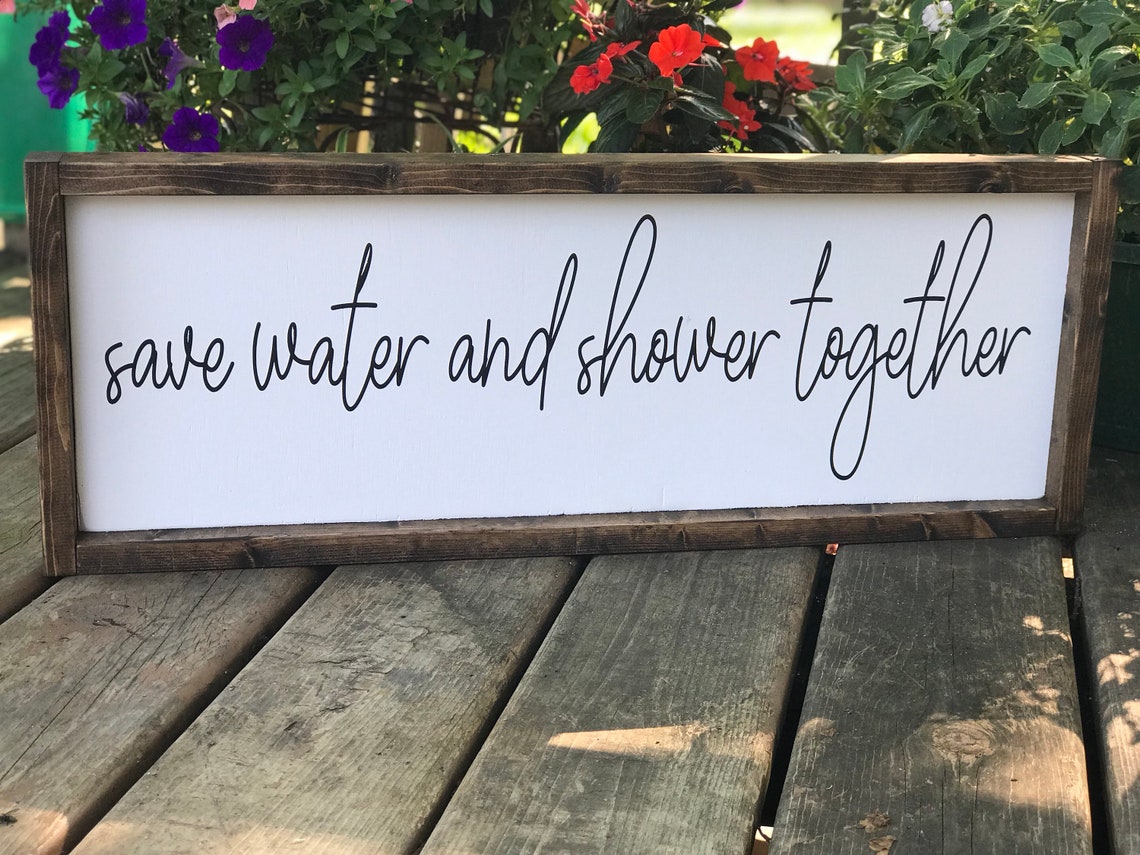 Save Water Shower Together Save Water Shower Together Sign | Etsy