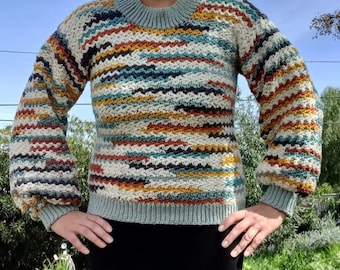 Patrón de crochet para suéter Wattle We Do