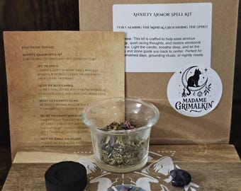 Anxiety Relief Ritual for Stress & Protection – Anxiety Armor Spell Kit