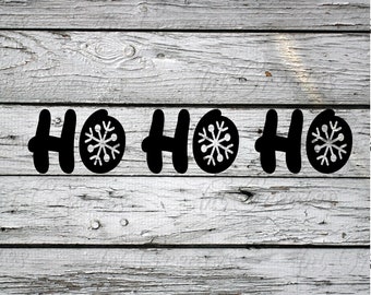 Ho Ho Ho SnowFlakes - Christmas SVG- Santa SVG Cut File for Cricut, Silhouette and Lasers | svg, png, esp, dxf